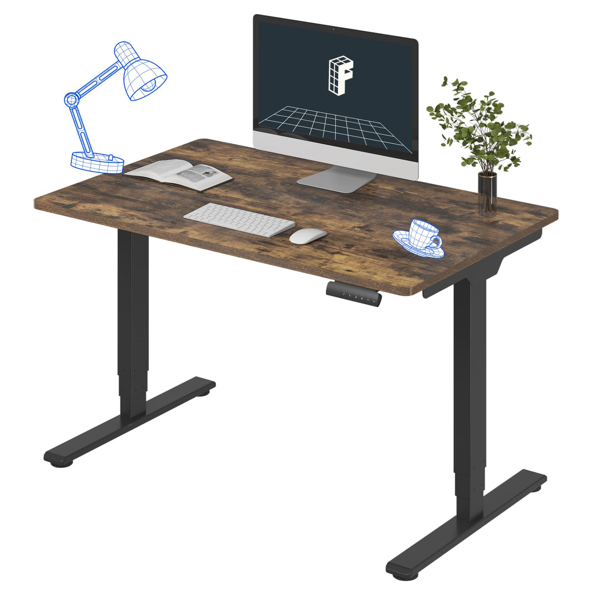 Three-Stage Dual-Motor Standing Desk