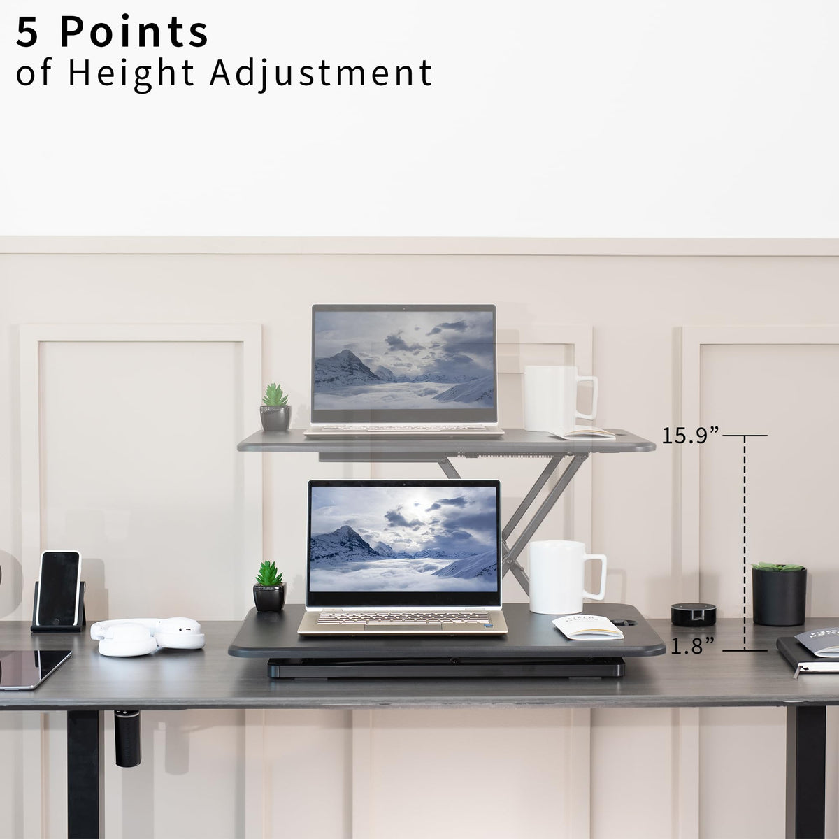 Ultra-Slim Adjustable Desk Riser