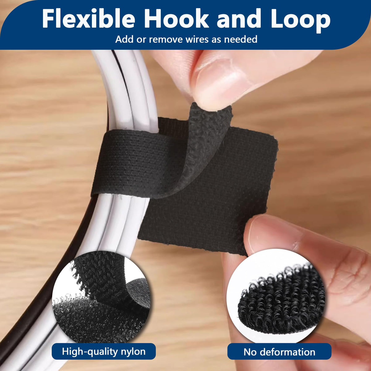 Reusable Adhesive Cable Ties