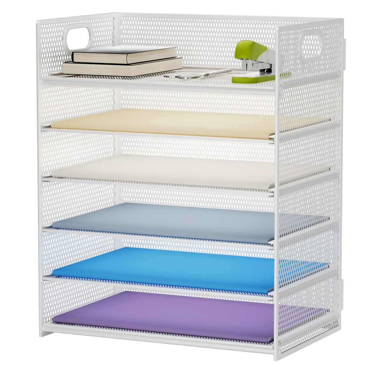 Six-Tier Mesh Letter Tray Organizer
