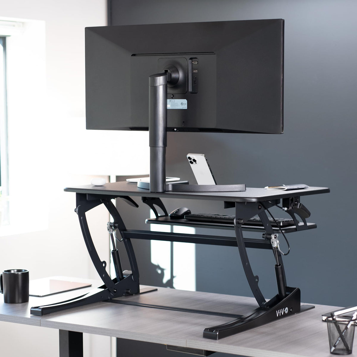 Wide Adjustable Standing Desk Converter