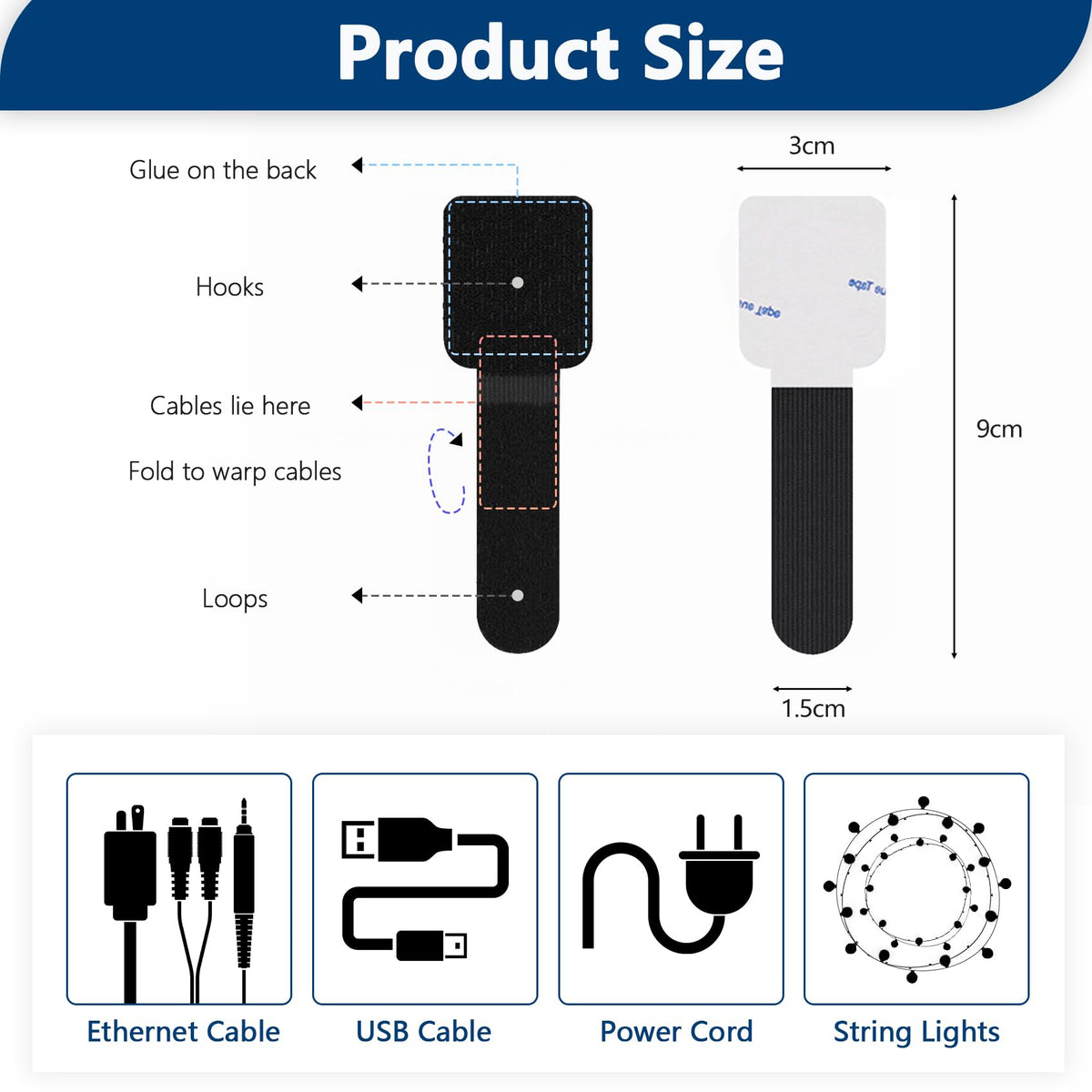 Reusable Adhesive Cable Ties