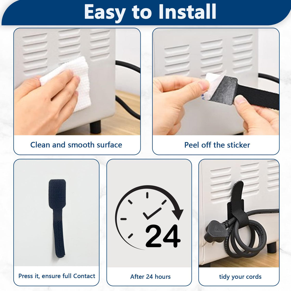 Reusable Adhesive Cable Ties