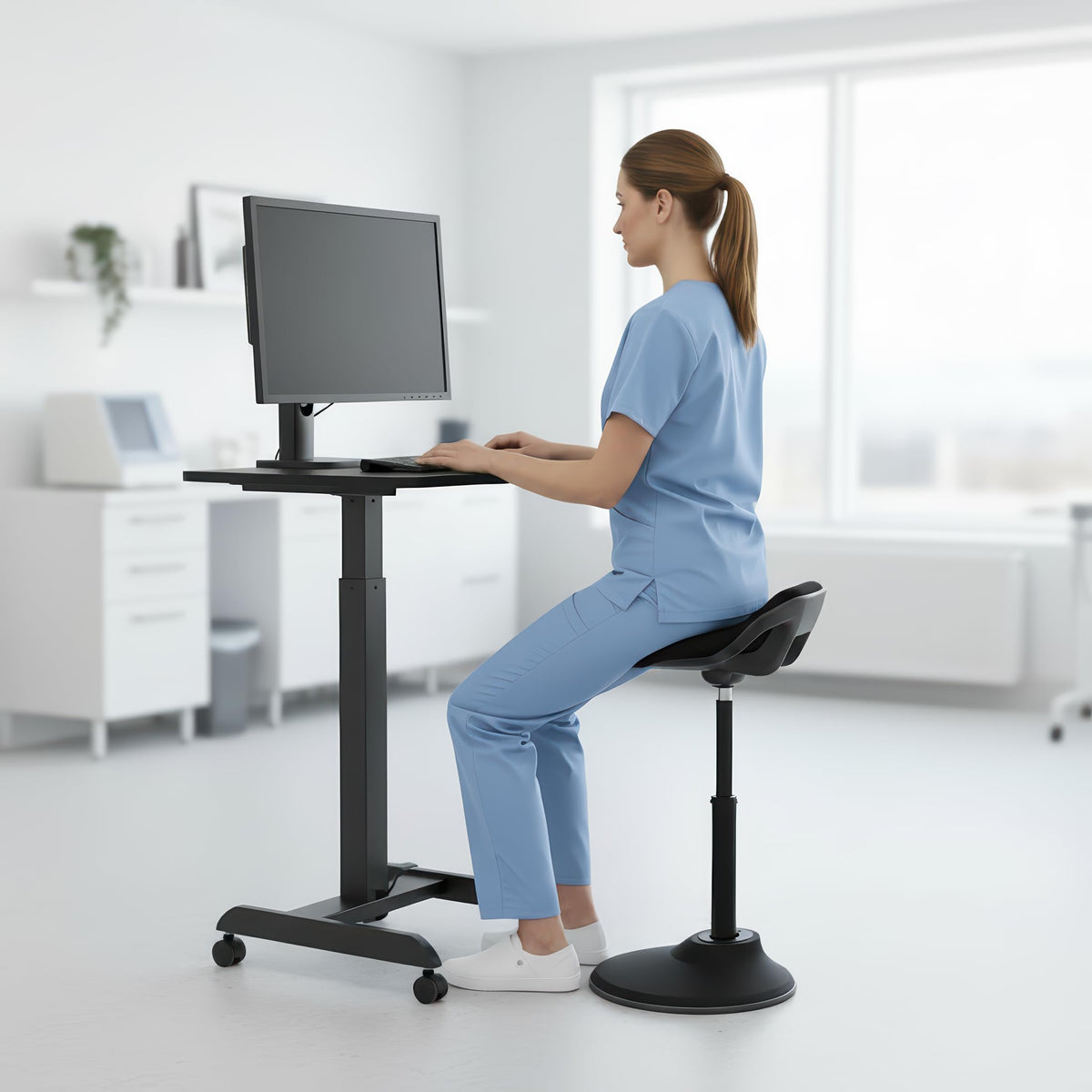 Tilting Sit-Stand Leaning Stool