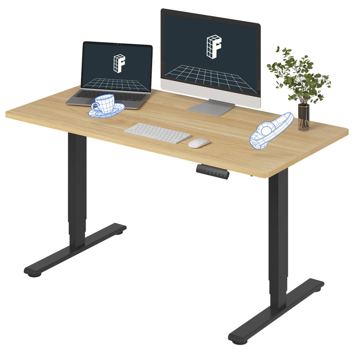 Three-Stage Dual-Motor Standing Desk