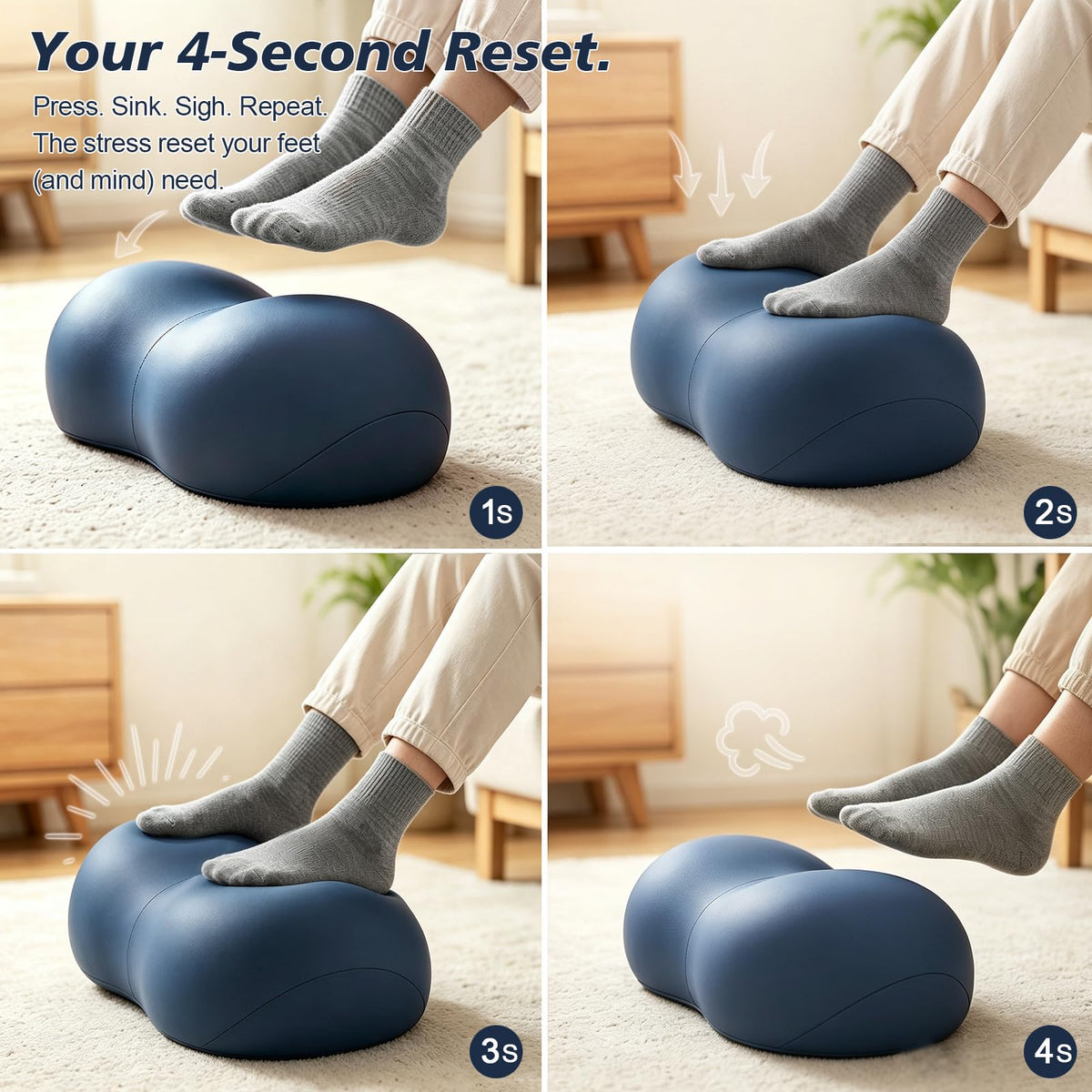 Twin-Arch Memory Foam Footrest