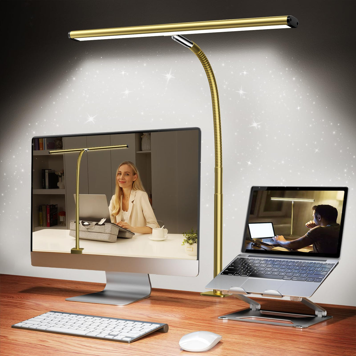 Stepless-Dimming Clamp Desk Lamp