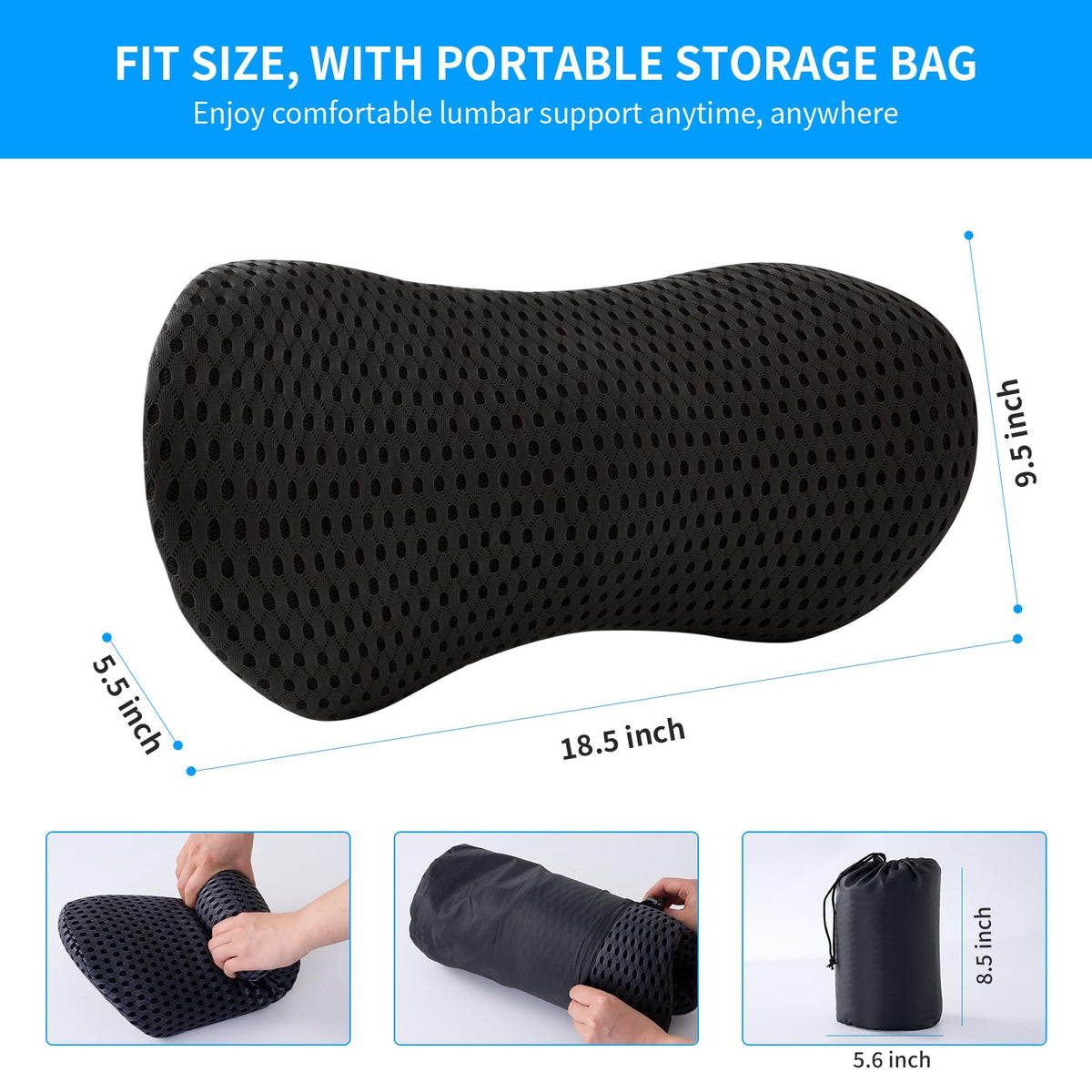 Memory Foam Lumbar Support Pillow