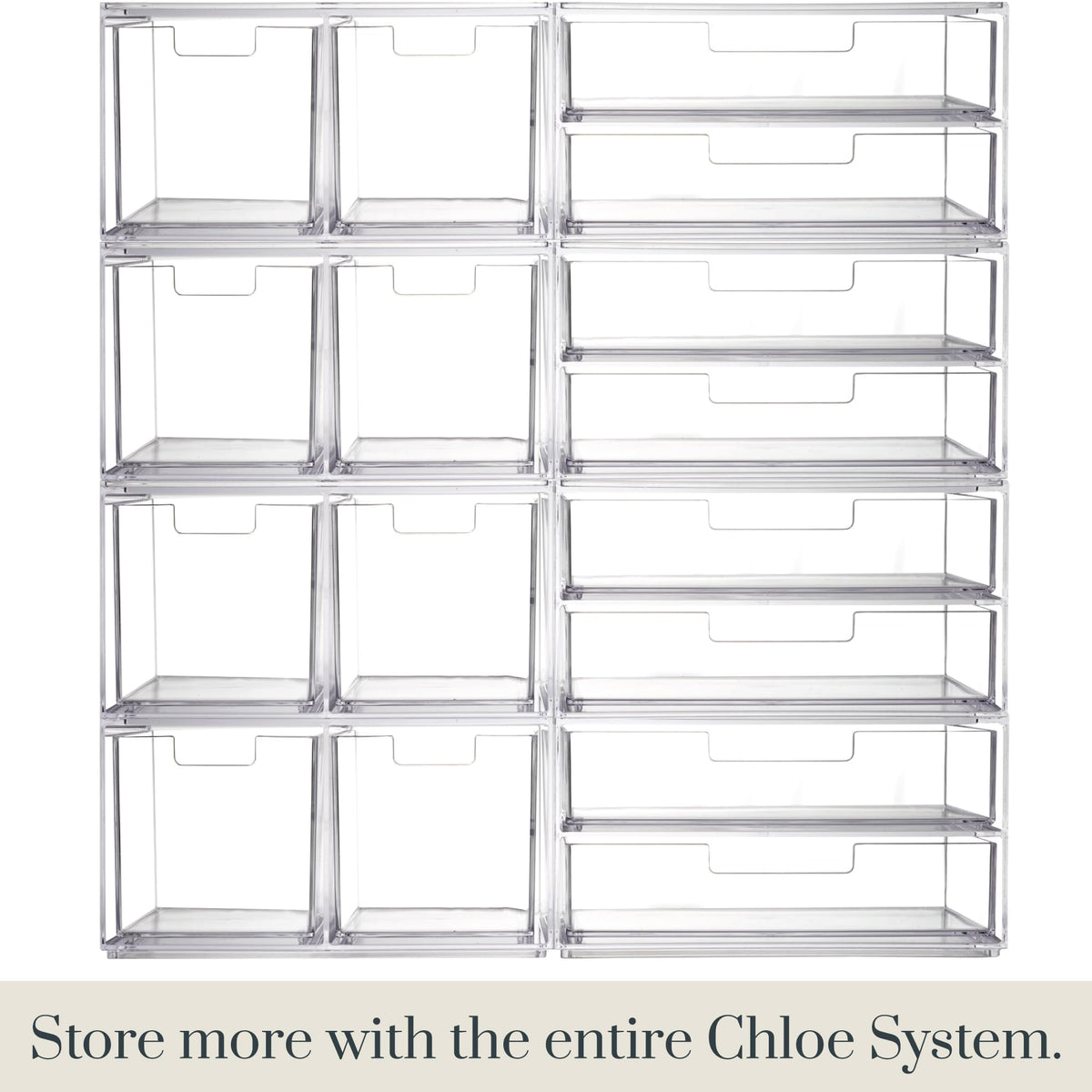 Clear Four-Drawer Desktop Organizer