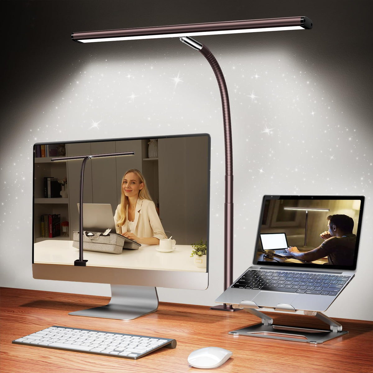 Stepless-Dimming Clamp Desk Lamp