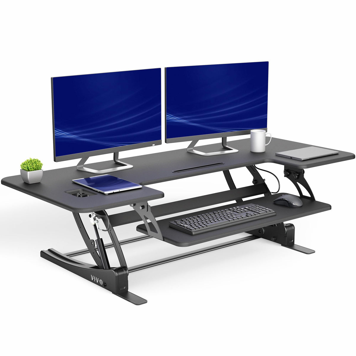 Wide Adjustable Standing Desk Converter
