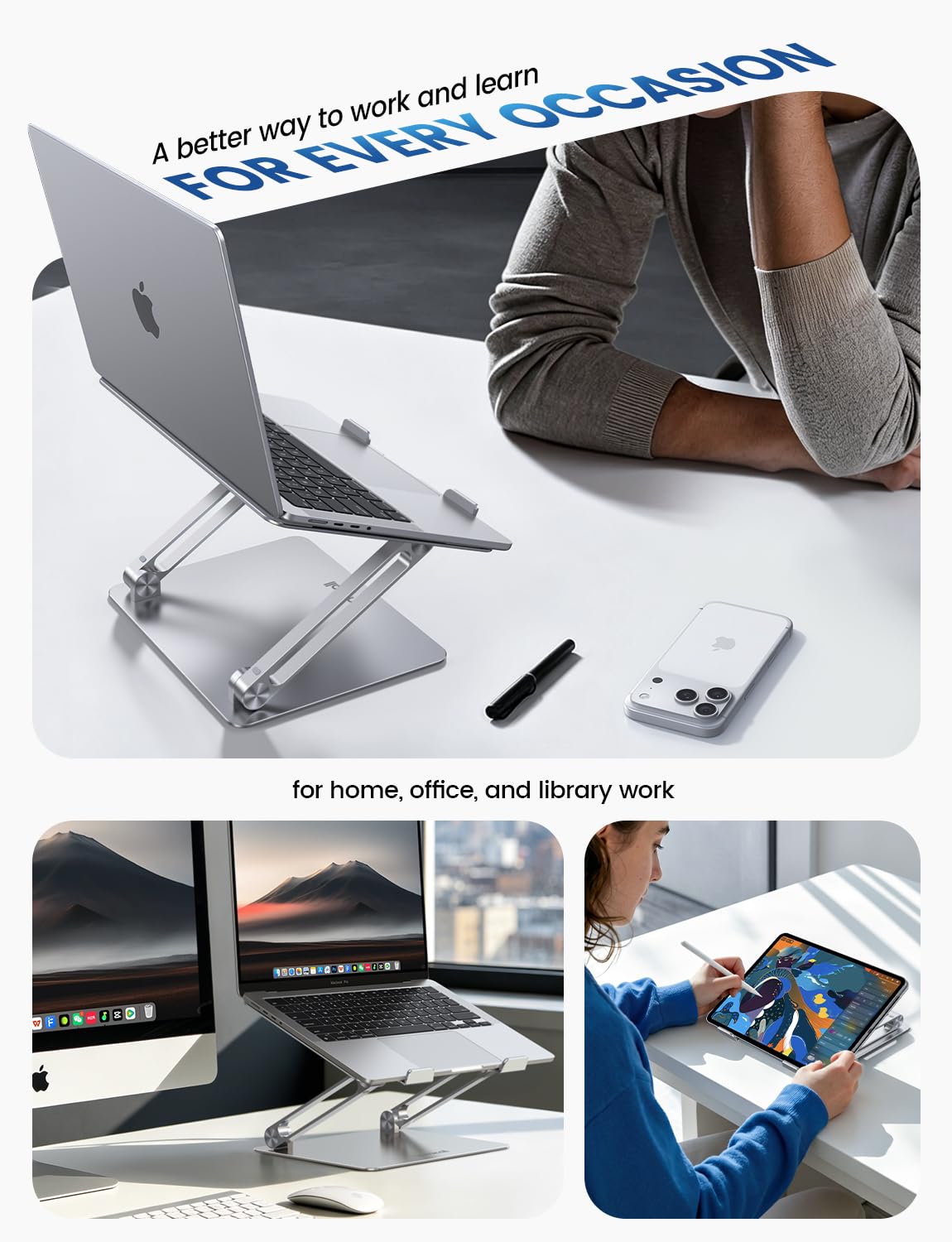 Ventilated Aluminum Laptop Stand