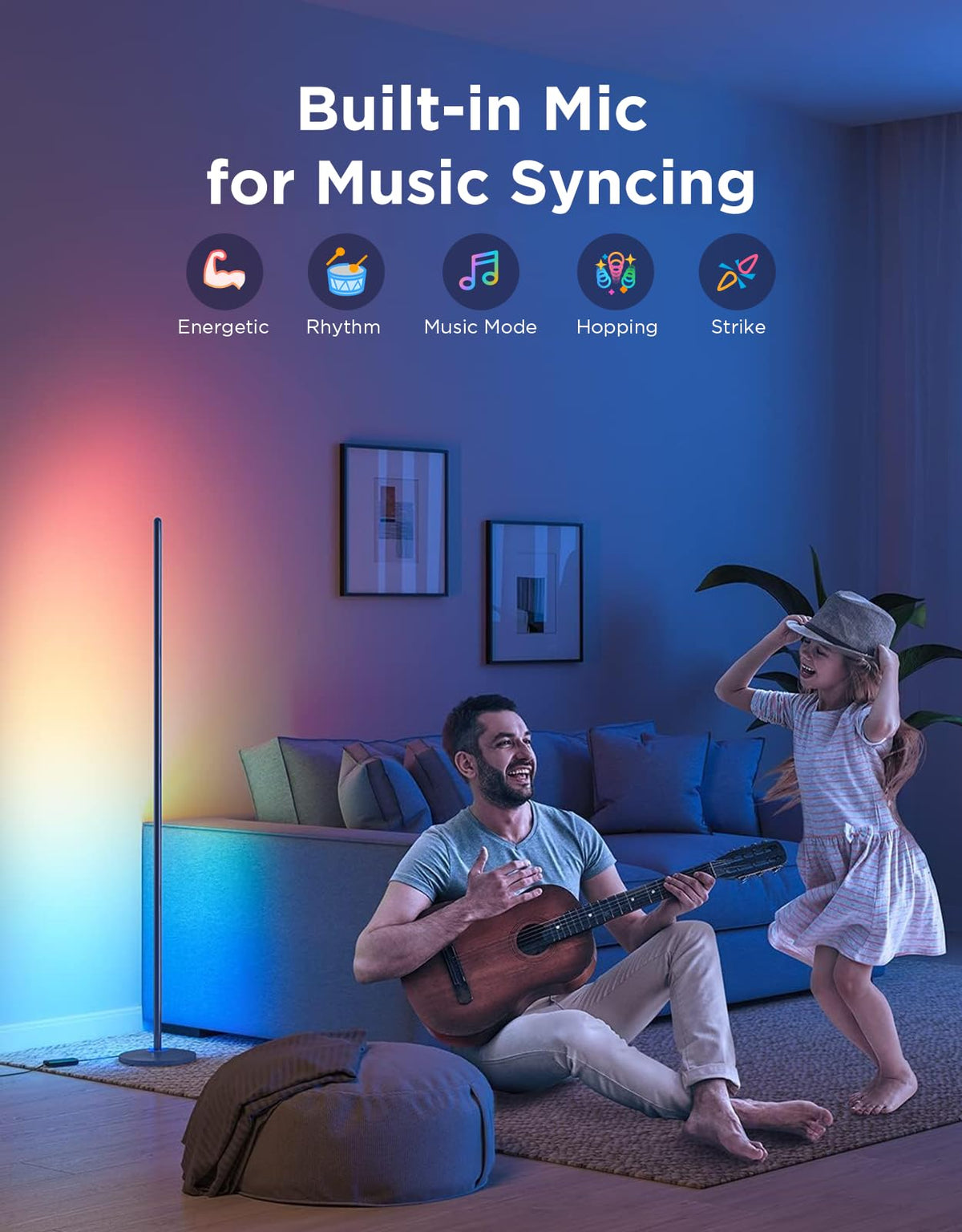 RGBIC Smart Corner Floor Lamp