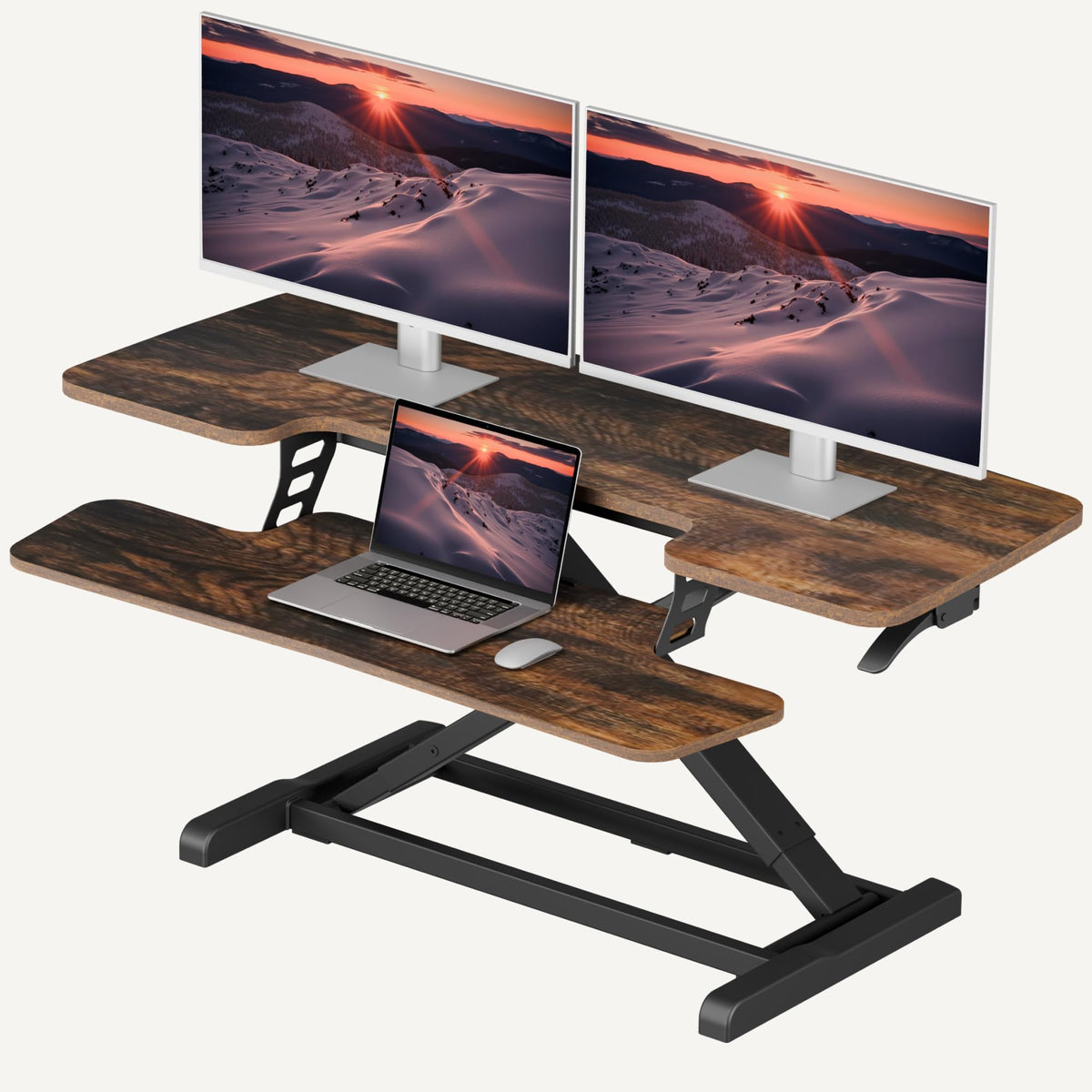 Desk Riser with Wide Keyboard Tray