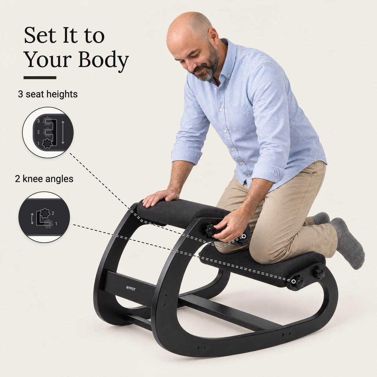 Adjustable Rocking Kneeling Chair