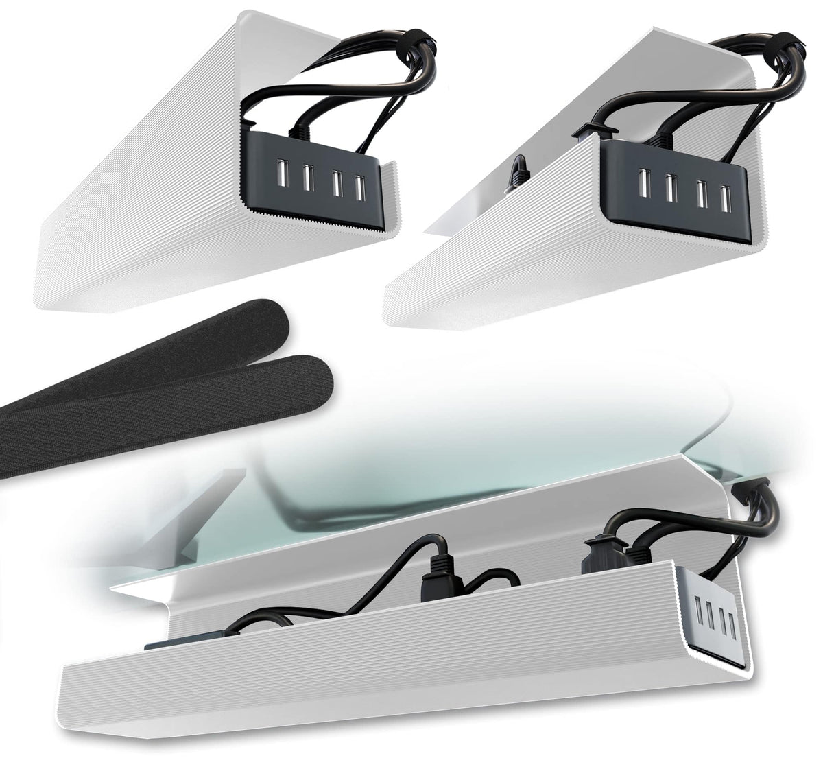 No-Screw Cable Trays, Two-Pack