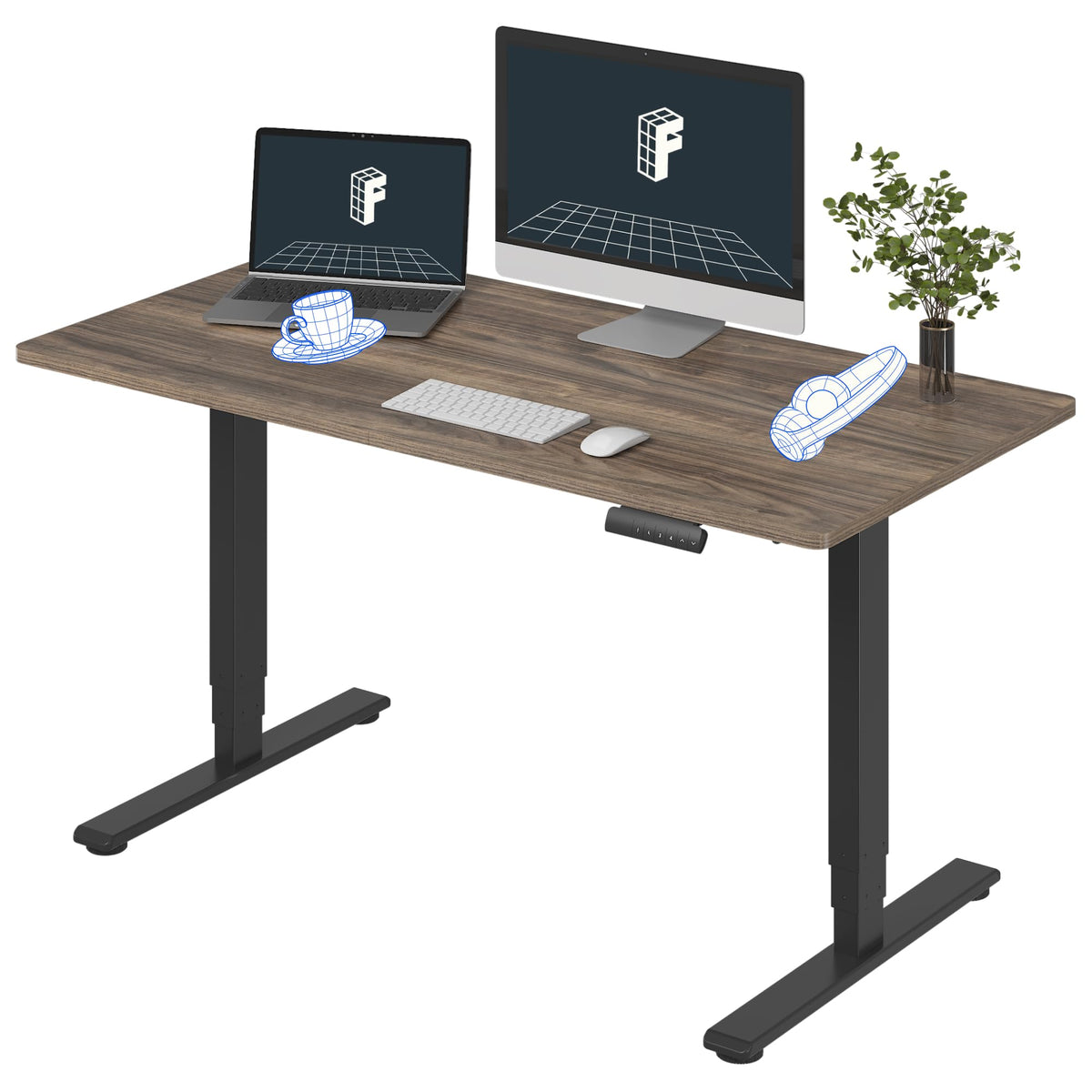 Three-Stage Dual-Motor Standing Desk