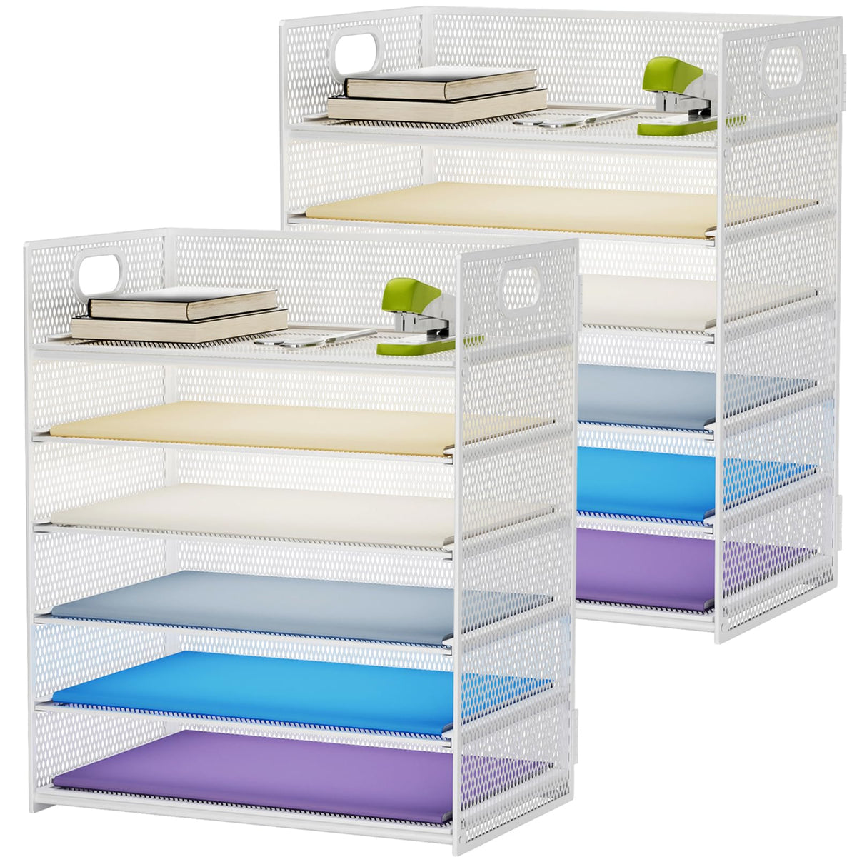 Six-Tier Mesh Letter Tray Organizer