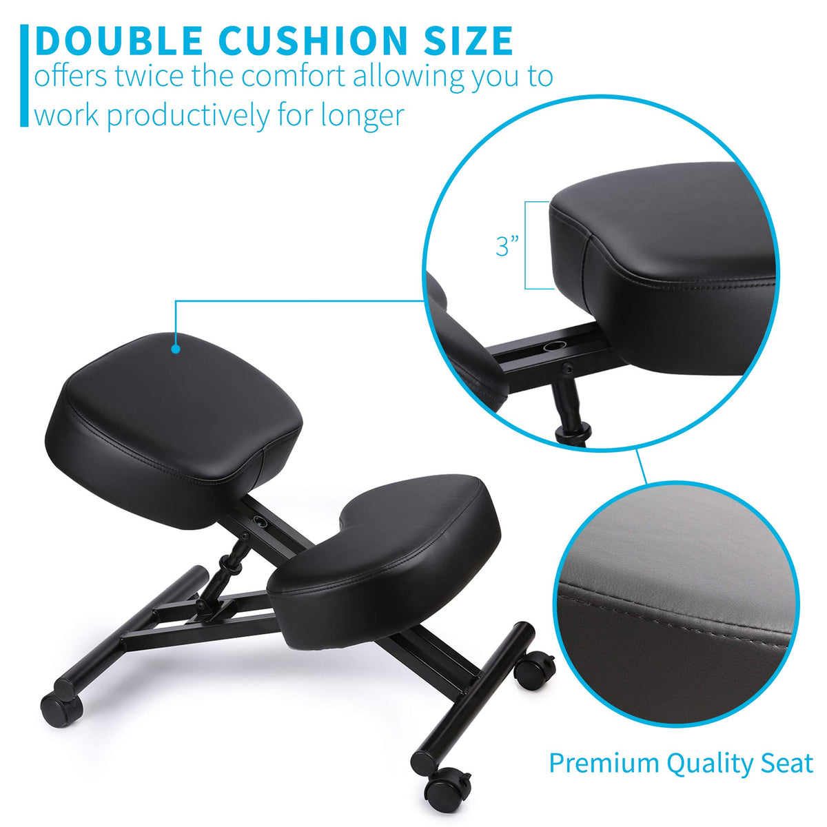 Vinyl-Cushioned Kneeling Chair
