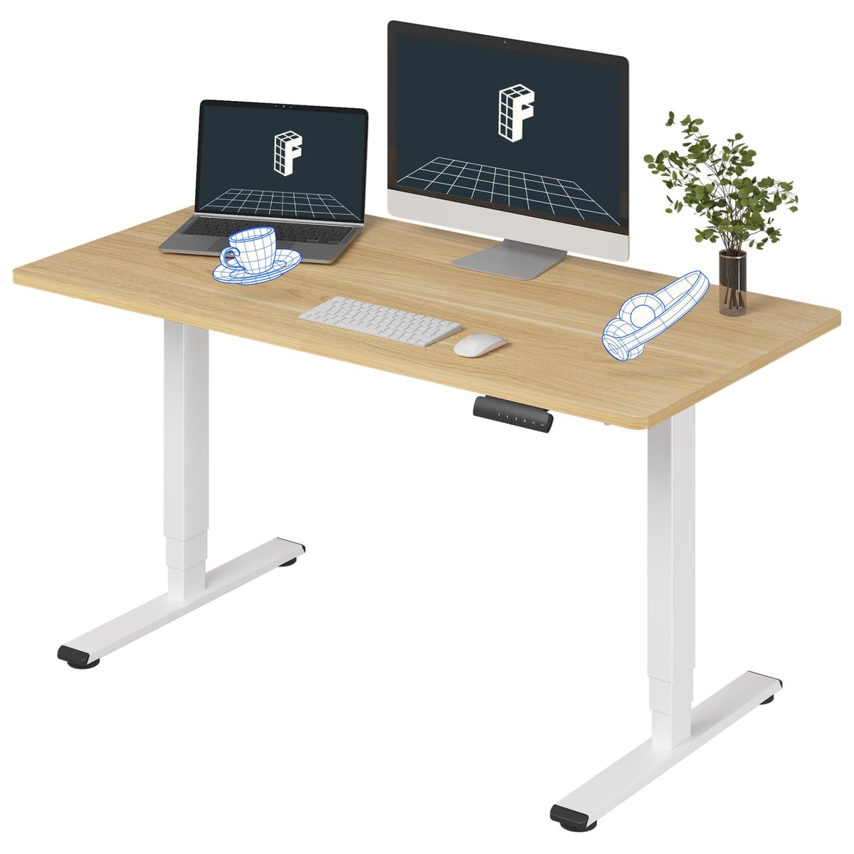 Three-Stage Dual-Motor Standing Desk