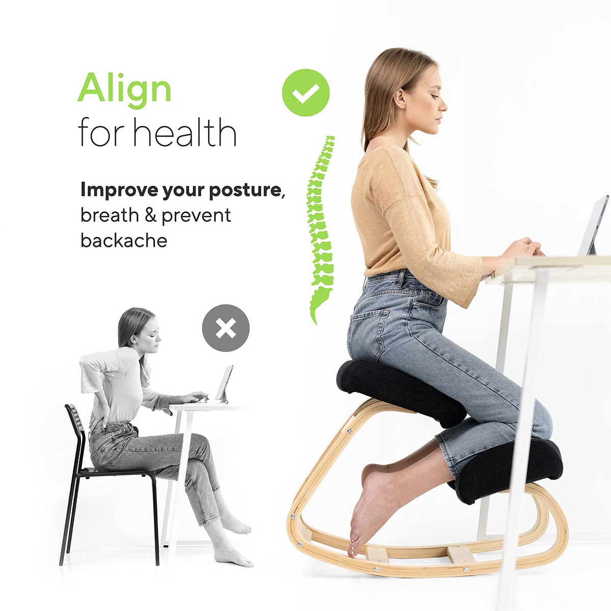 Padded Rocking Kneeling Chair