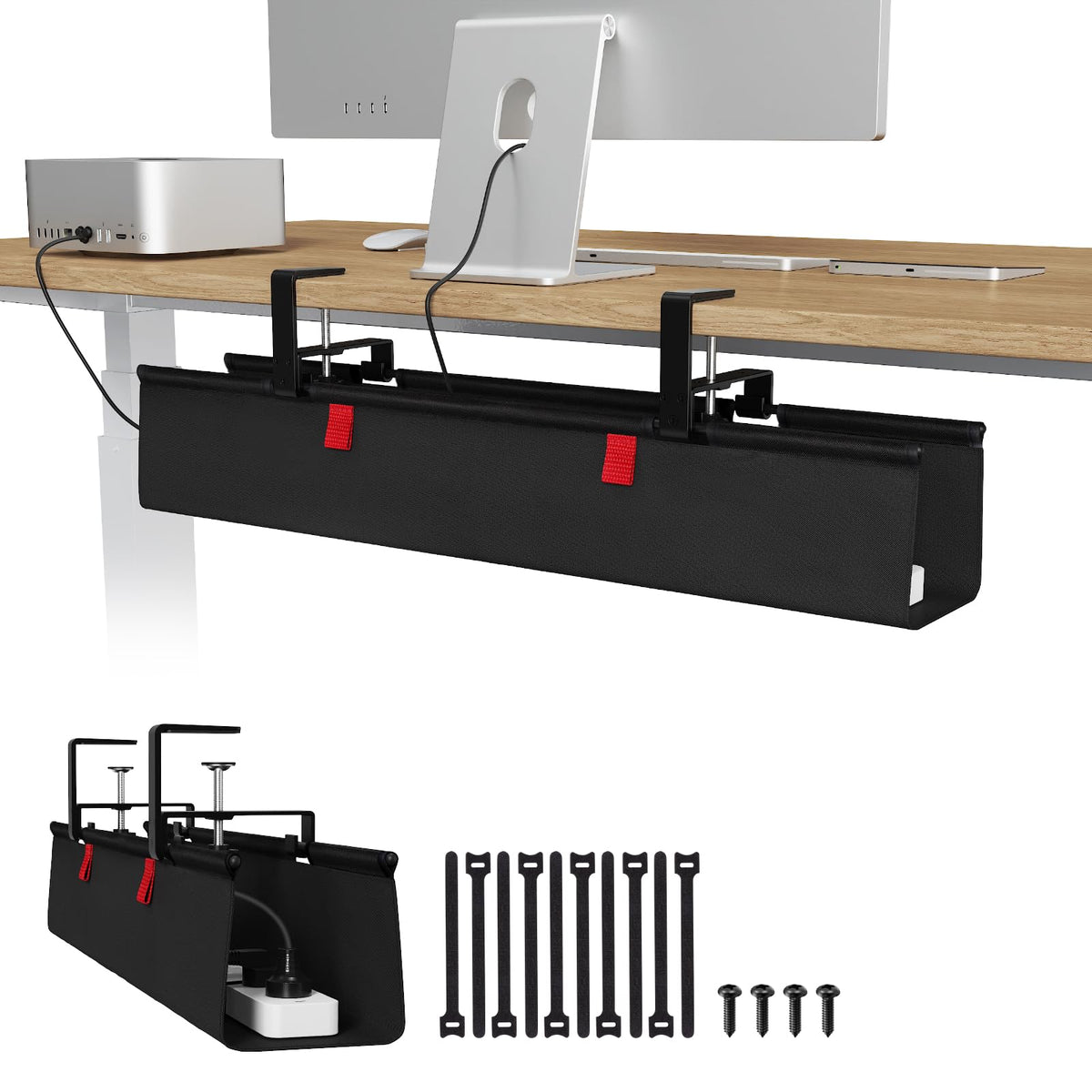 Under-Desk Cable Management Tray