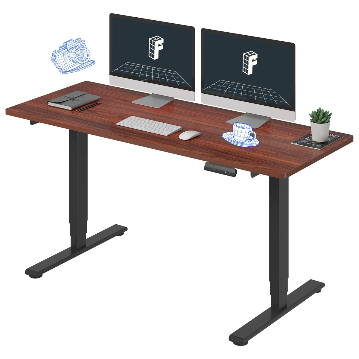 Three-Stage Dual-Motor Standing Desk
