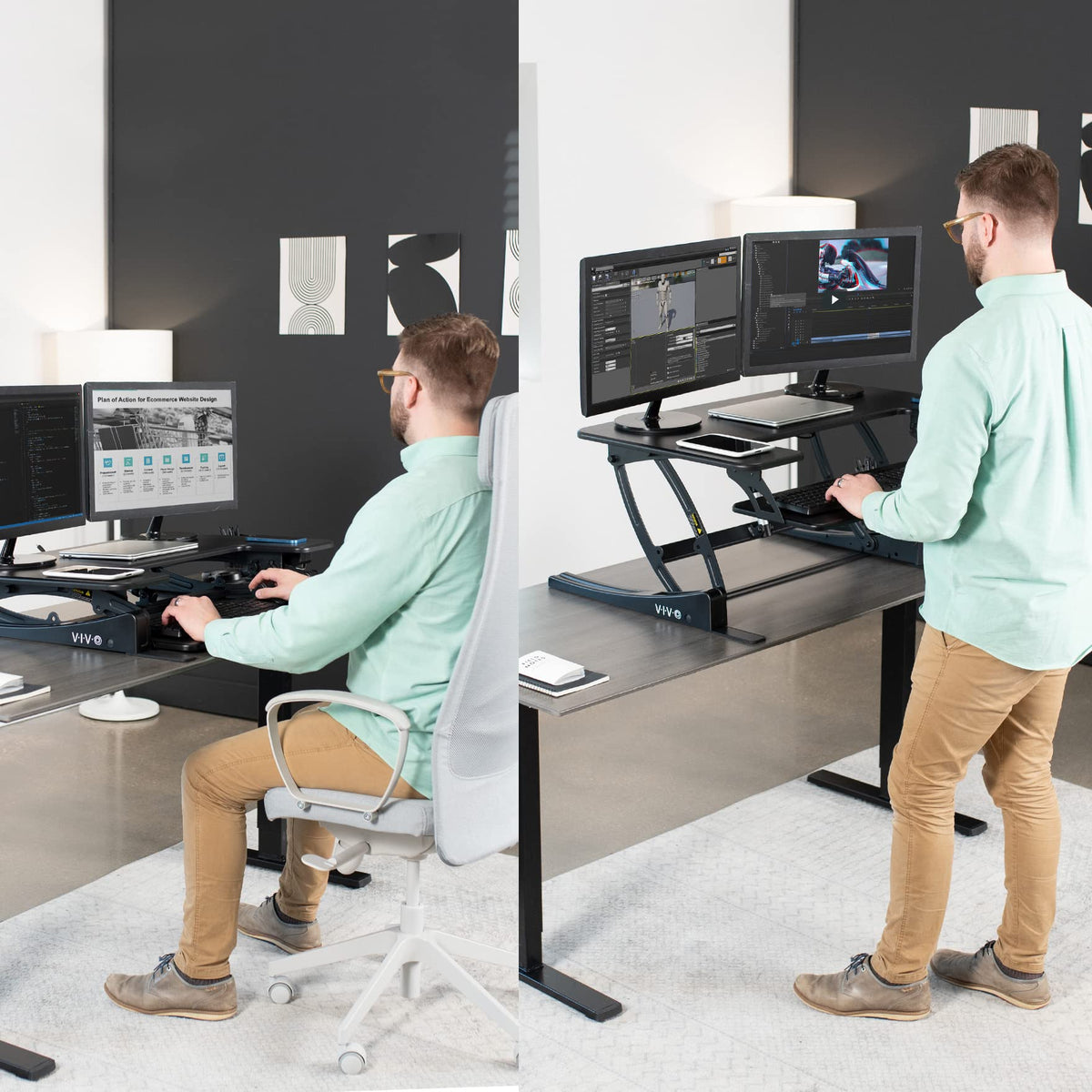 Electric Two-Tier Desk Converter