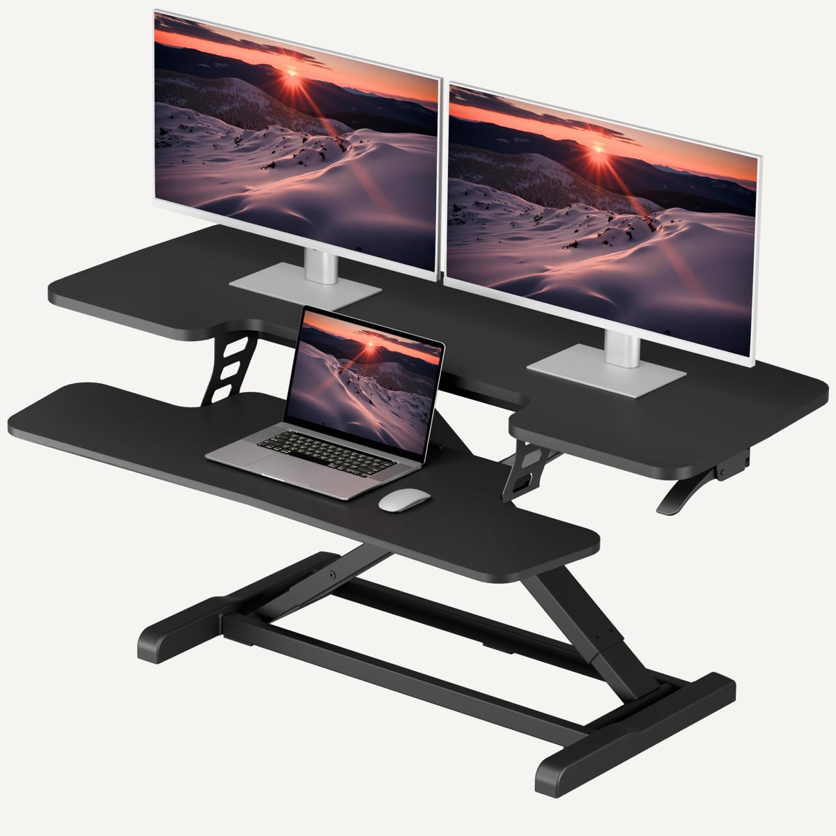 Desk Riser with Wide Keyboard Tray