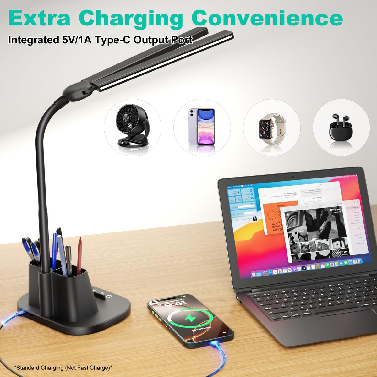 Stepless-Dimming Clamp Desk Lamp