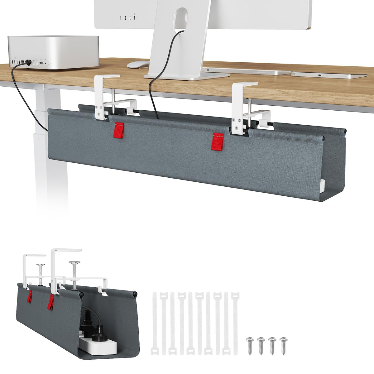 Under-Desk Cable Management Tray