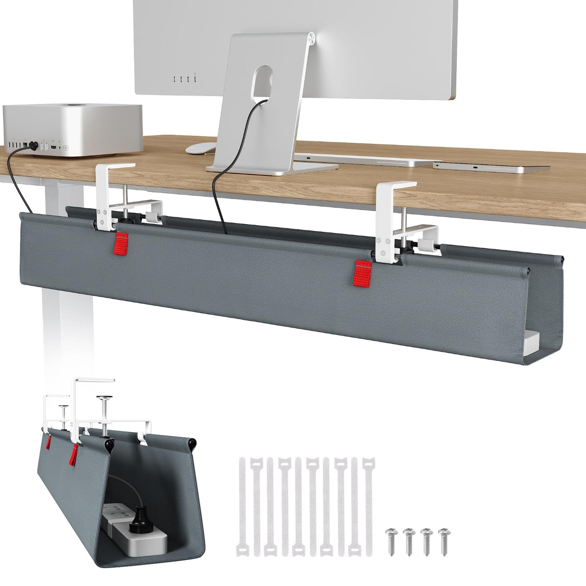 Under-Desk Cable Management Tray