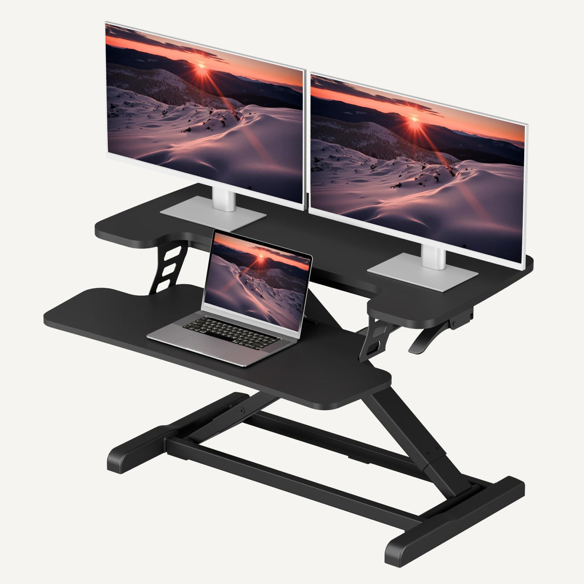 Desk Riser with Wide Keyboard Tray