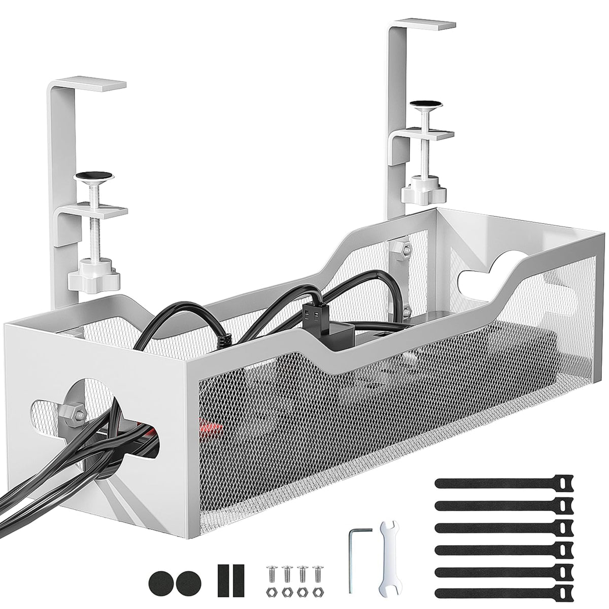 Under-Desk Wire Organizer Rack