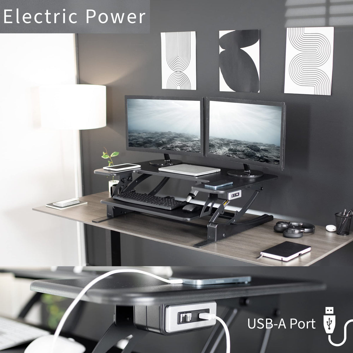 Electric Two-Tier Desk Converter