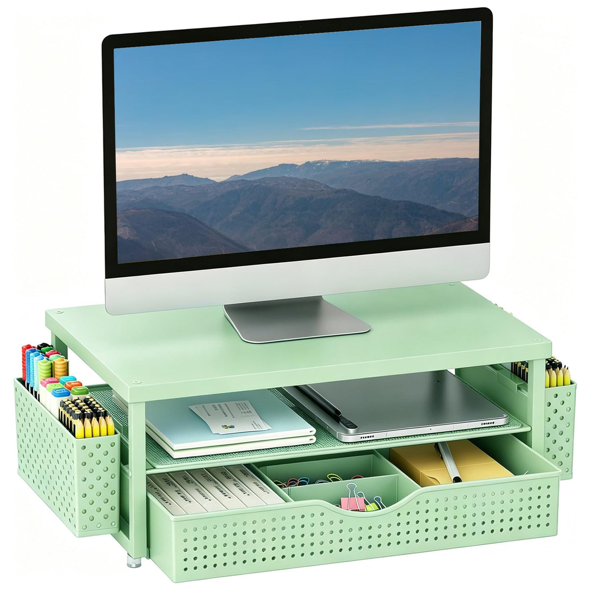 Monitor Riser Organizer with Drawer