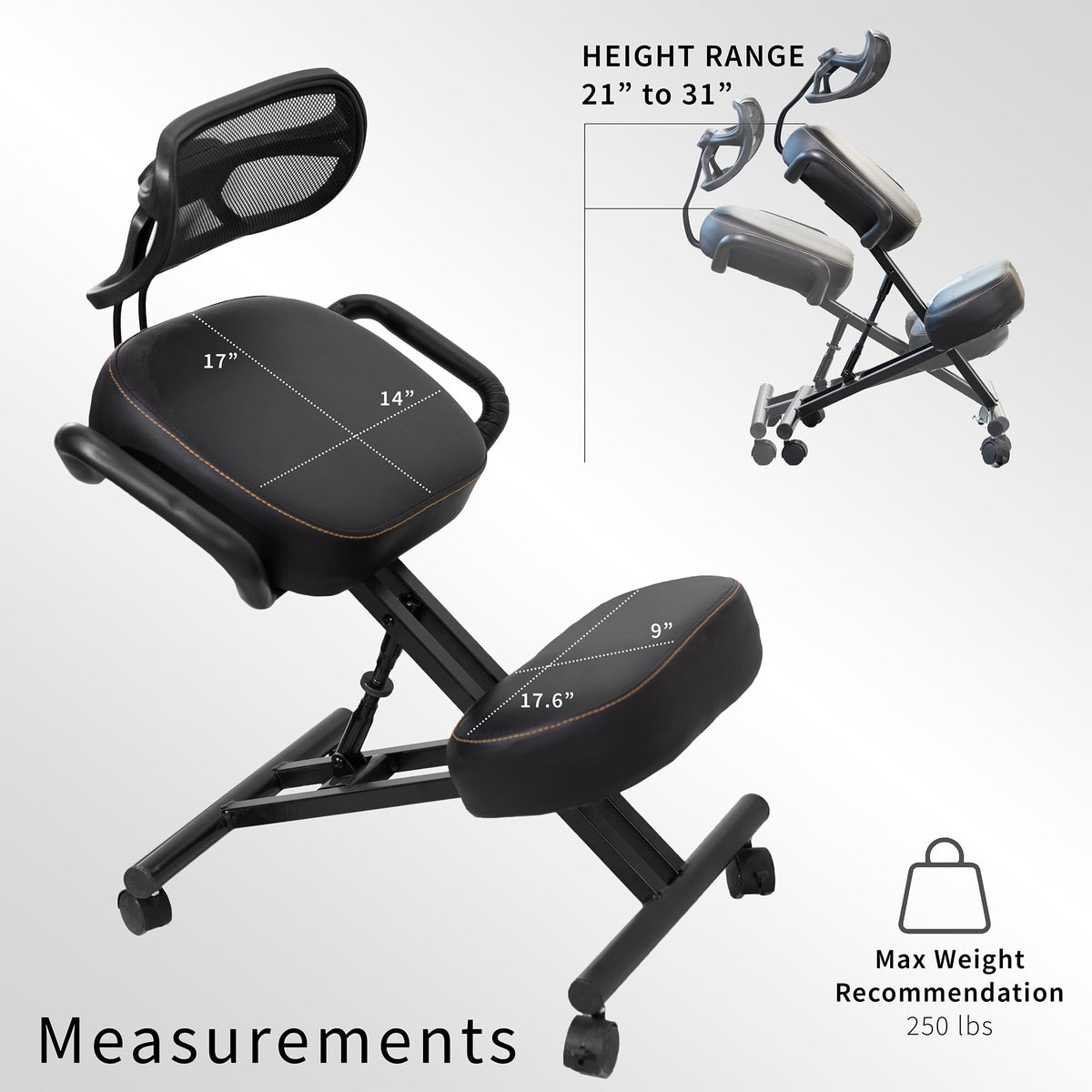 Kneeling Chair with Back Support