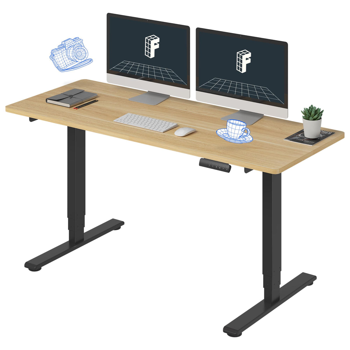 Three-Stage Dual-Motor Standing Desk