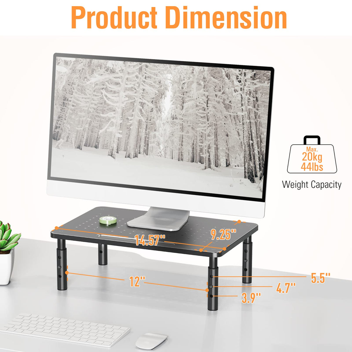 Two-Pack Adjustable Monitor Risers