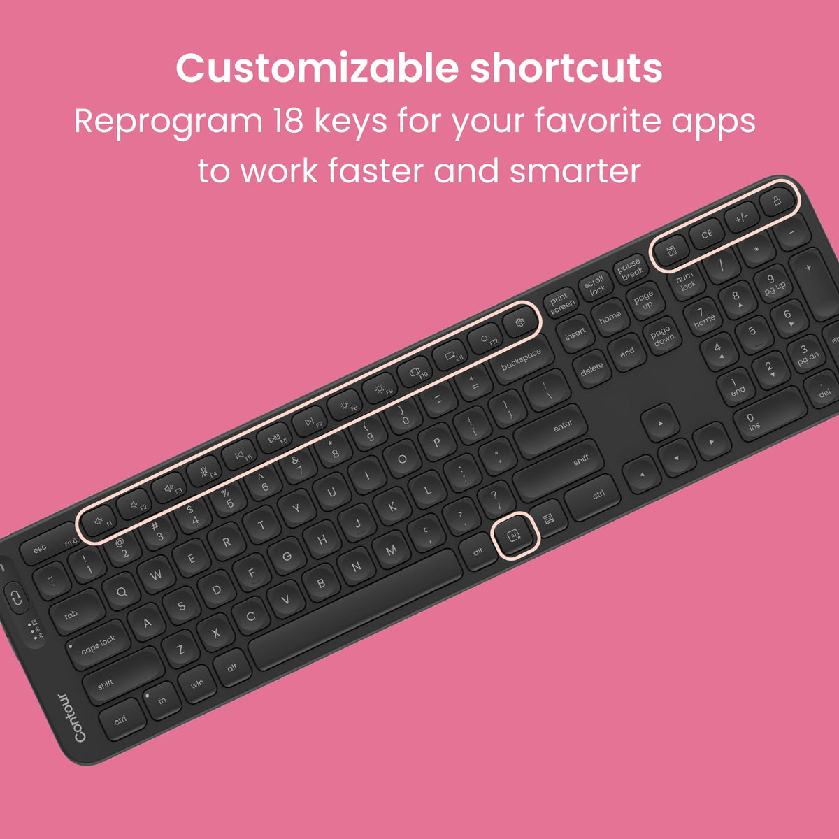 Centered Rollerbar Mouse and Keyboard Set