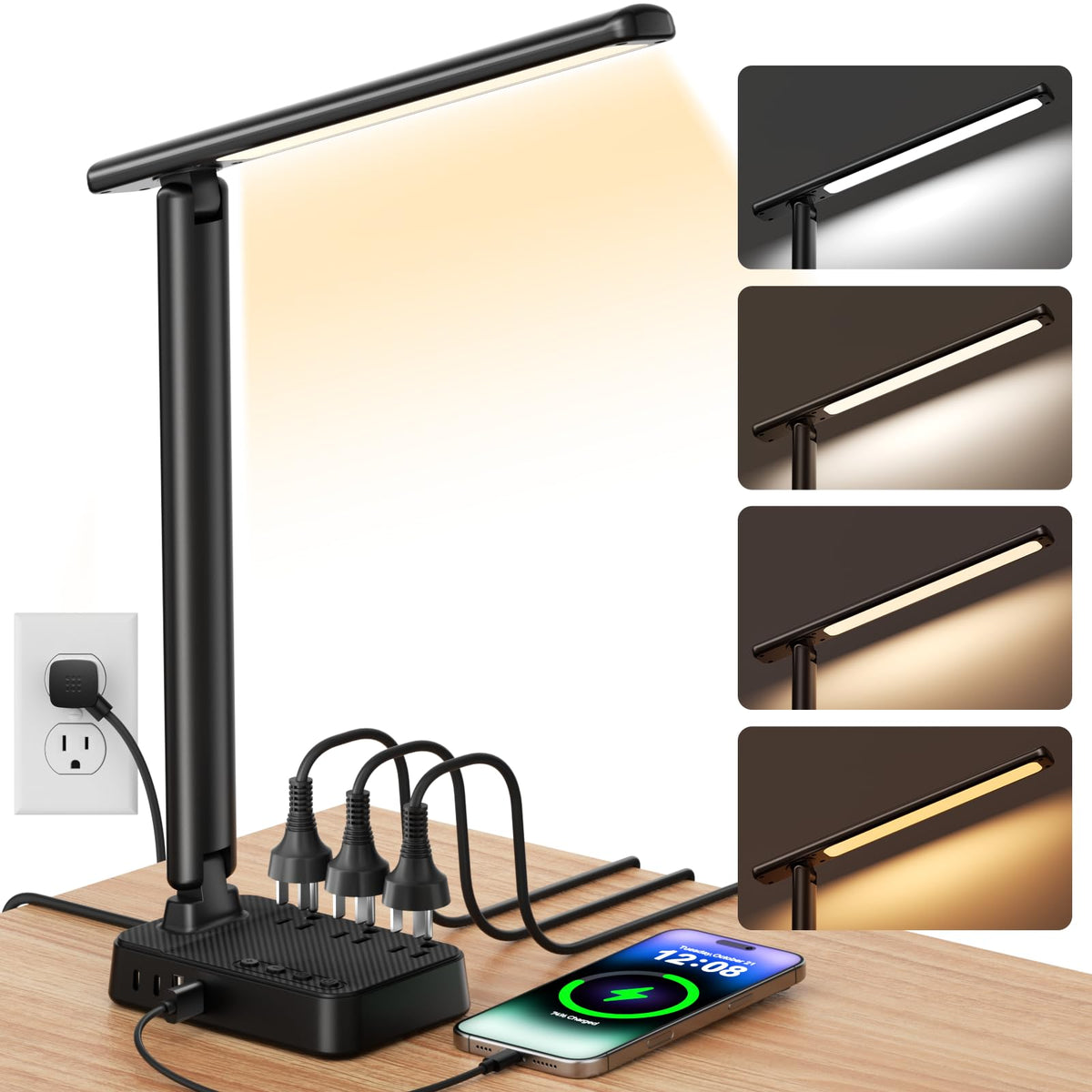Stepless-Dimming Clamp Desk Lamp