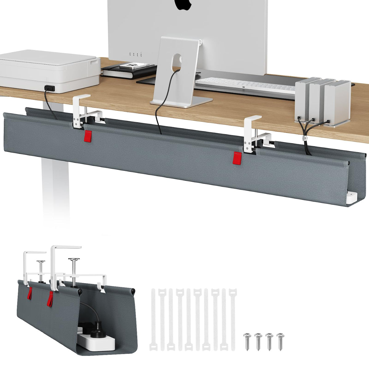 Under-Desk Cable Management Tray