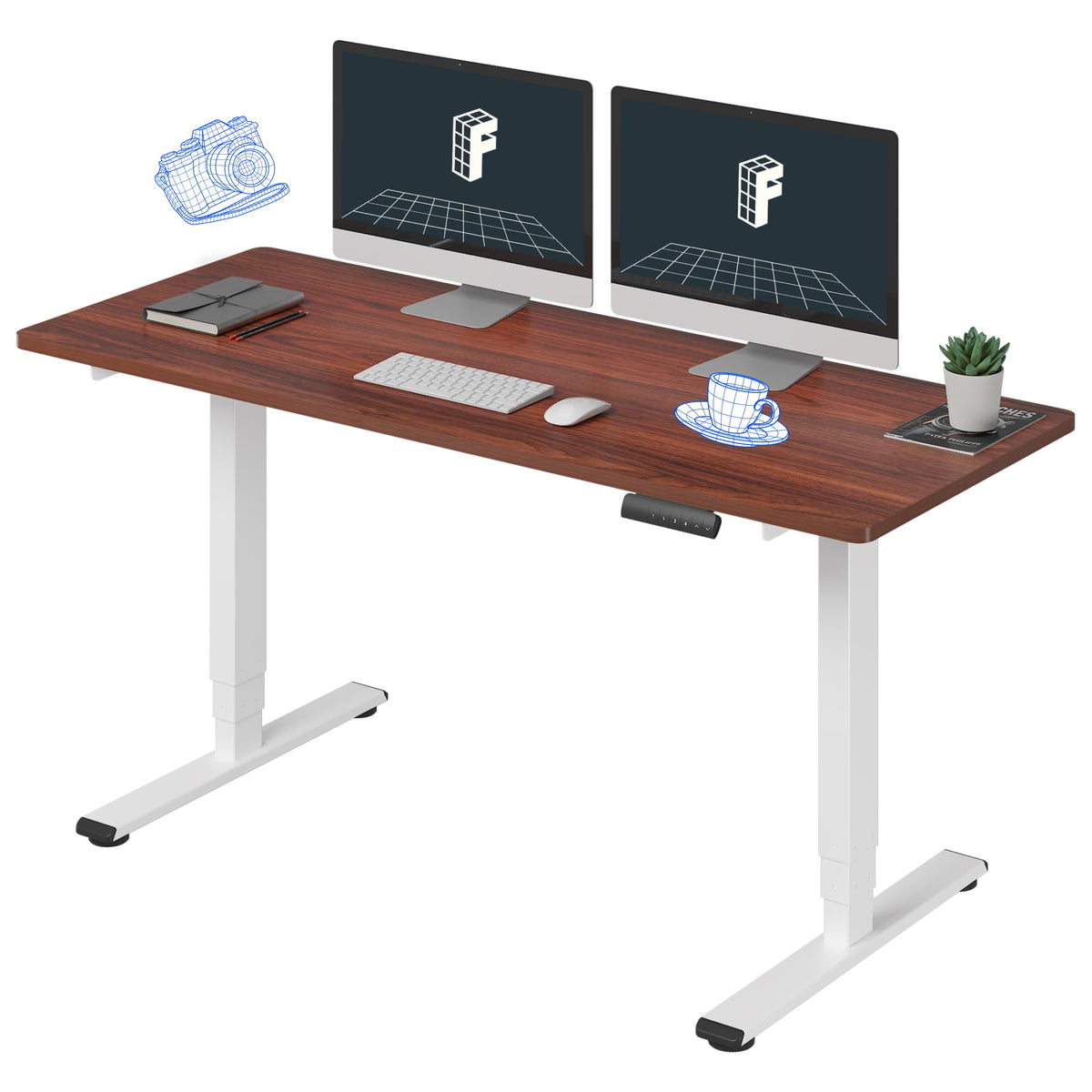 Three-Stage Dual-Motor Standing Desk