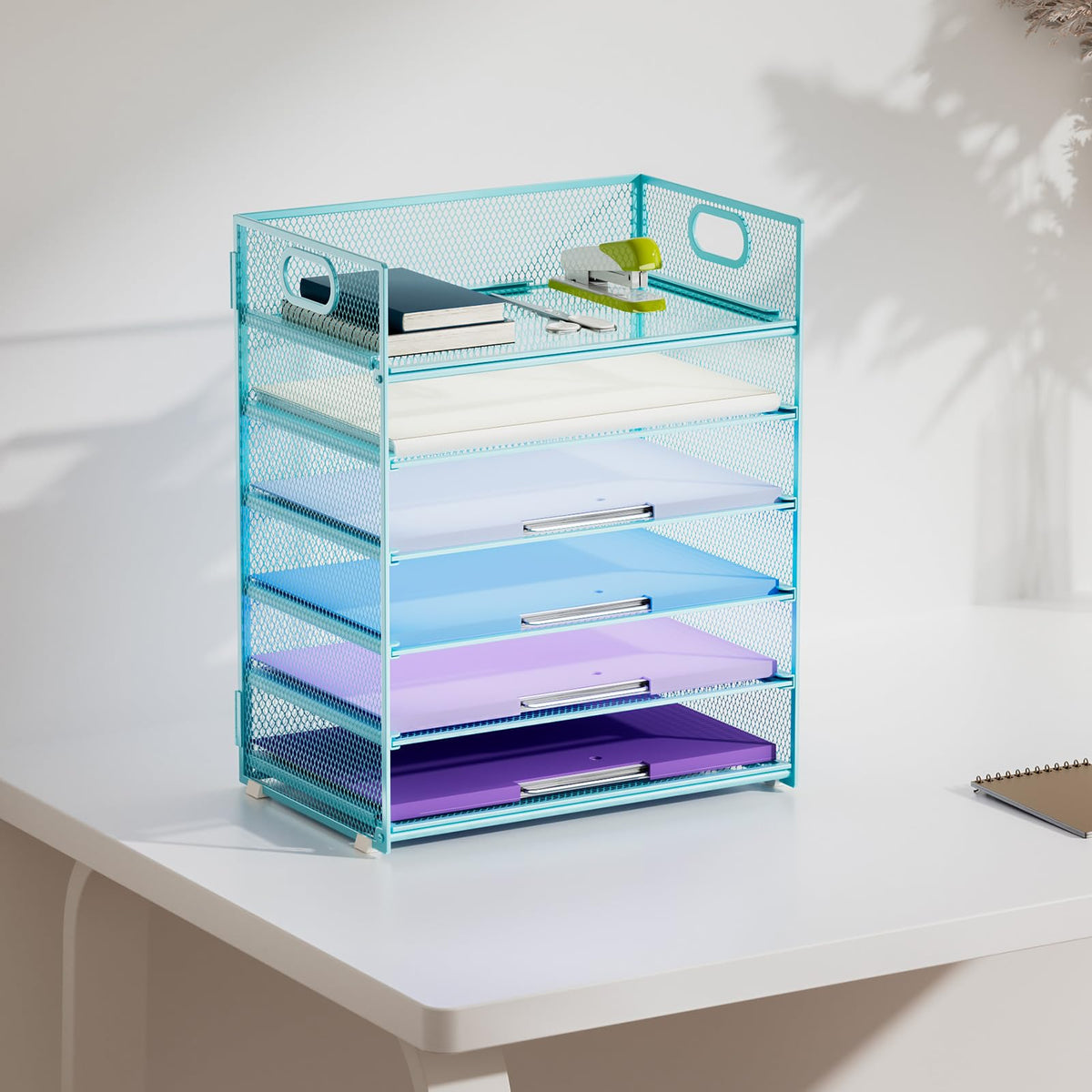 Six-Tier Mesh Letter Tray Organizer