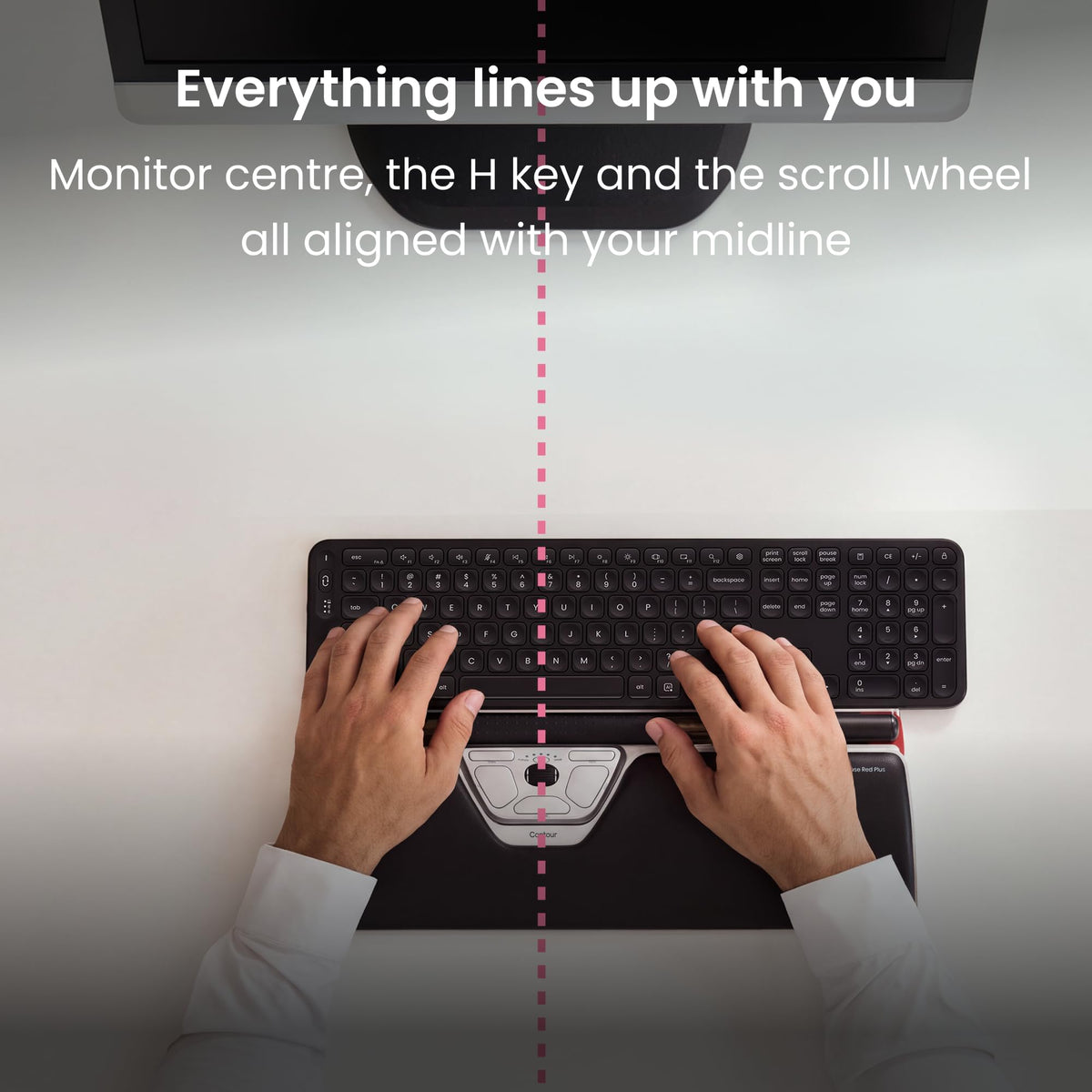 Centered Rollerbar Mouse and Keyboard Set