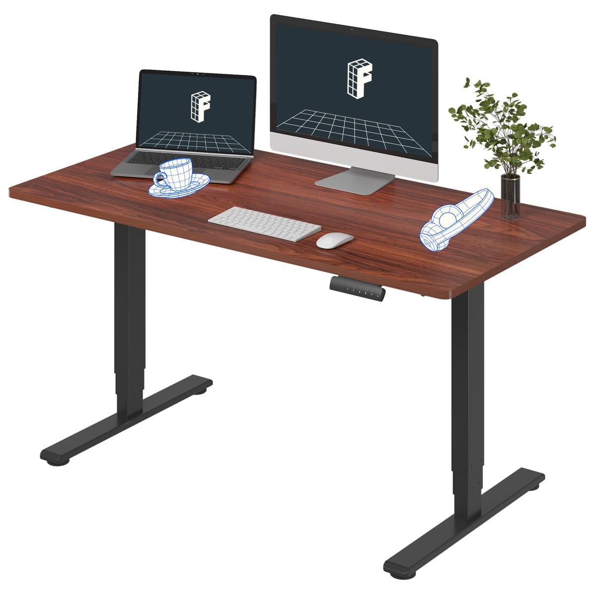 Three-Stage Dual-Motor Standing Desk