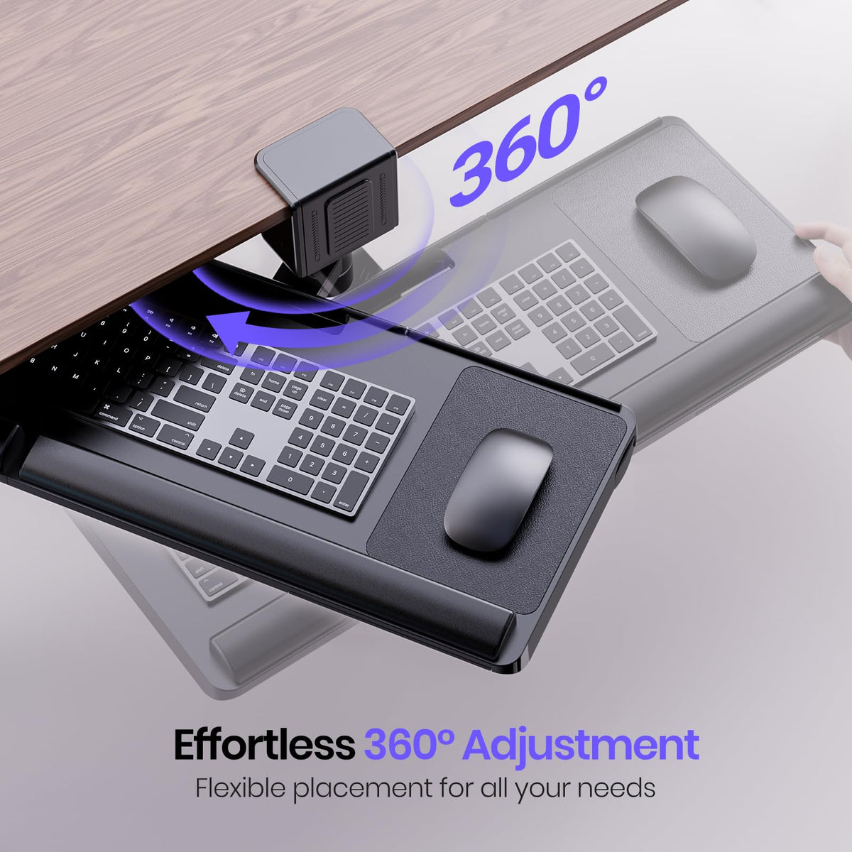 Dual-Position Keyboard Tray with Drawer