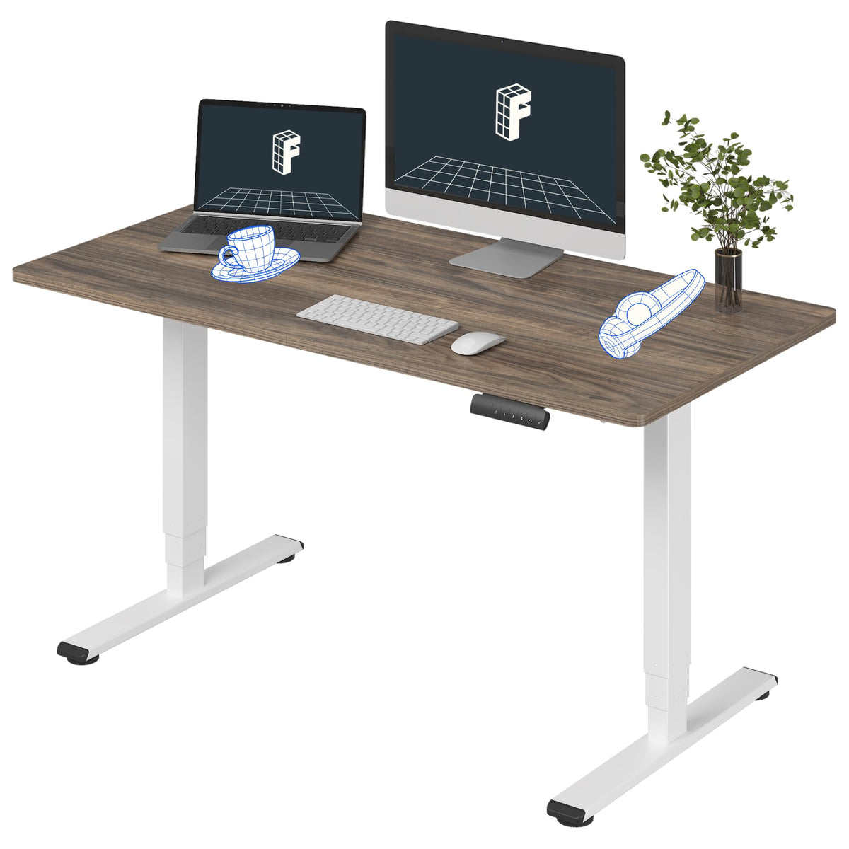 Three-Stage Dual-Motor Standing Desk