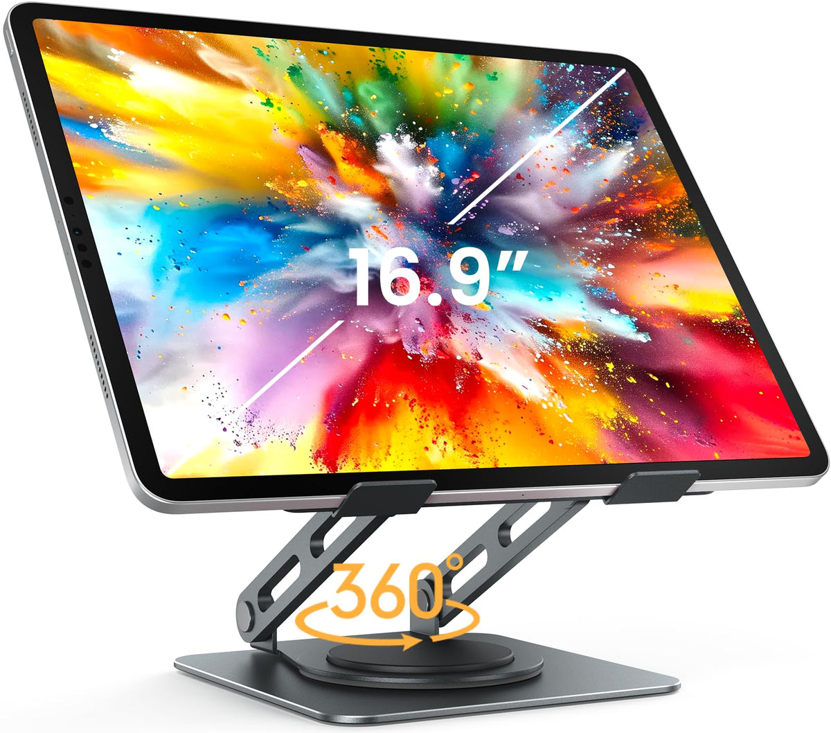 Dual-Hinge Adjustable Tablet Stand