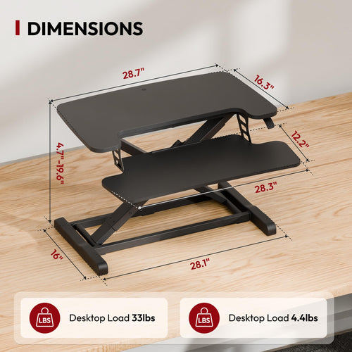 Desk Riser with Wide Keyboard Tray